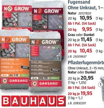 Bauhaus Fugensand Ohne Unkraut 1-5mm oder Pflasterfugenmörtel Angebot