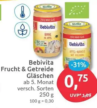 Budni Bebivita Frucht & Getreide Gläschen 250g Angebot