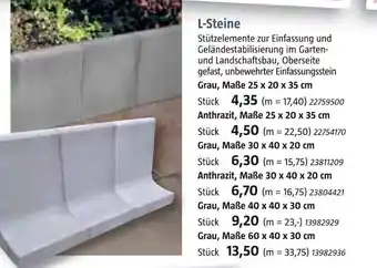 Bauhaus L-Steine Angebot
