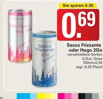 WEZ Secco Frizzante o. Hugo 2Go 200ml Angebot