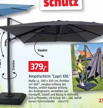 Bauhaus Ampelschirm Capri XXL Angebot