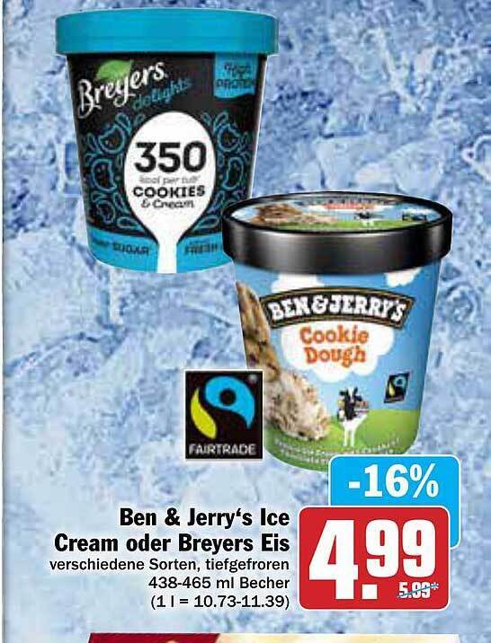 Ben & Jerry's Ice Cream Oder Breyers Eis Angebot bei AEZ