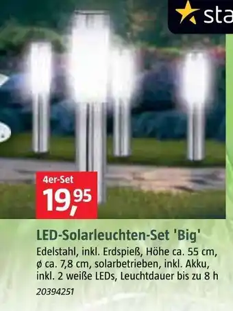 Bauhaus LED Solarleuchten Set Big Angebot