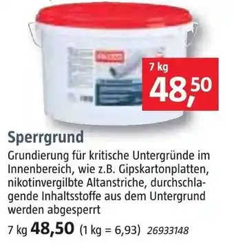 Bauhaus Sperrgrund Angebot