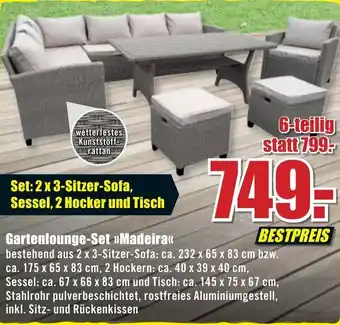 B1 Discount Baumarkt Gartenlounge Set Madeira Angebot