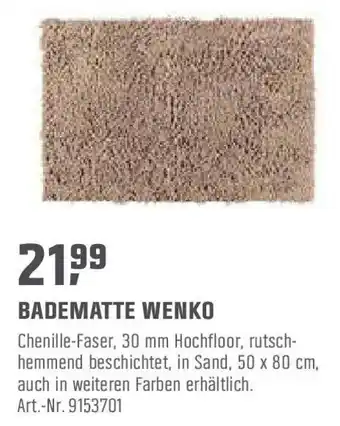 OBI Badematte Wenko Angebot