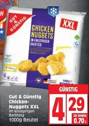 Edeka Gut & Günstig Chicken Nuggets XXL 1000g Beutel Angebot
