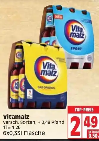 Edeka Vitamalz 6x0,33L Flasche Angebot