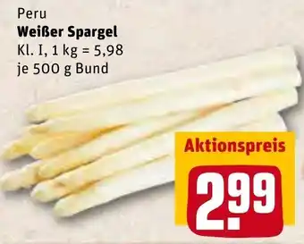 REWE Weißer Spargel 500g Bund Angebot