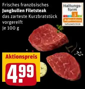 REWE Frisches Französisches Jungbullen Filetsteak 100g Angebot