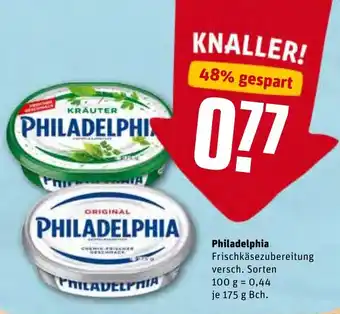 REWE Philadelphia Frischkäsezubereitung 175g Becher Angebot