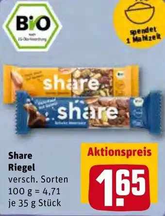 REWE Share Riegel 35g Stück Angebot