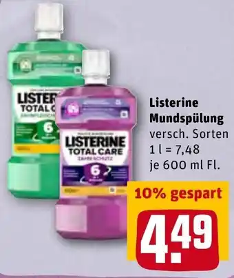 REWE Listerine Mundspülung 600ml Fl. Angebot