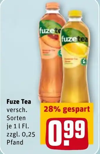 REWE Fuze Tea 1L Flasche Angebot