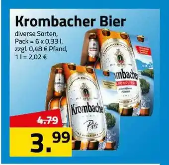 Logo Getränkemarkt Krombacher Bier Angebot