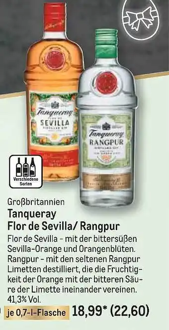 METRO Großbritannien Tanqueray Flor De Sevilla Oder Rangpur Angebot