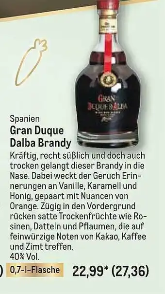 METRO Spanien Gran Duque Dalba Brandy Angebot