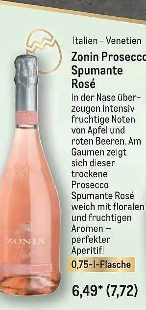 METRO Zonin Prosecco Spumante Rosé Angebot