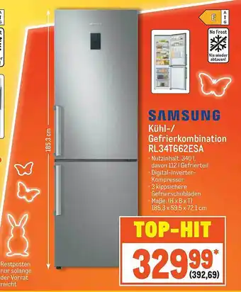 METRO Samsung Kühl- Oder Gefrierkombination Rl34t662esa Angebot