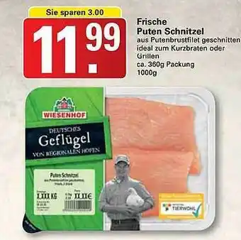 WEZ Frische Puten Schnitzel Wiesenhof Angebot