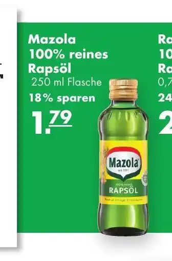 Handelshof Mazola 100% reines Rapsol 250 ml Flasche Angebot