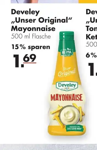 Handelshof Develey ,,Unser Original''Mayonnaise 500 ml Flasche Angebot