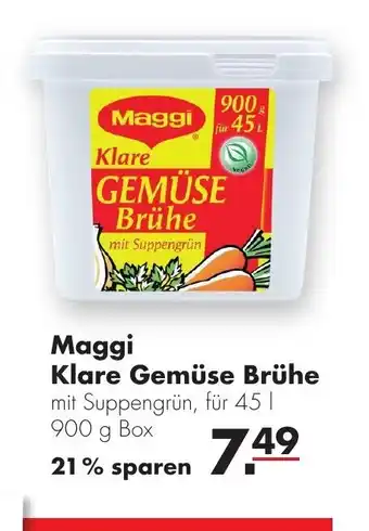 Handelshof Maggi Klare Gemuse Bruhe 900 g Box Angebot