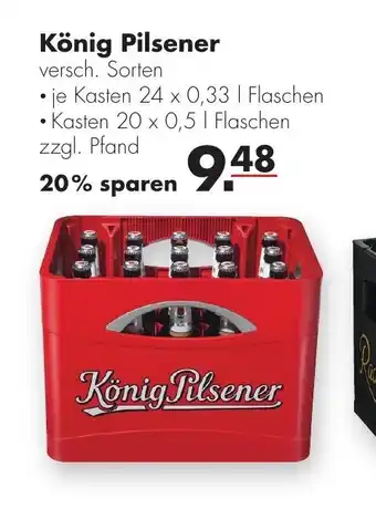 Handelshof Konig Pilsener Kasten 24 x 0,33 Flaschen Angebot