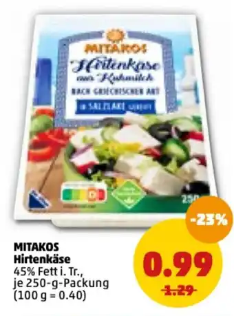 PENNY Mitakos Hirtenkase 250g Angebot