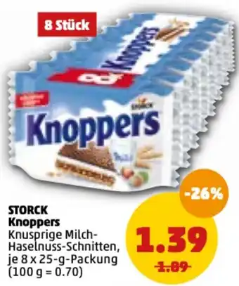 PENNY Storck Knoppers 8x25g Angebot