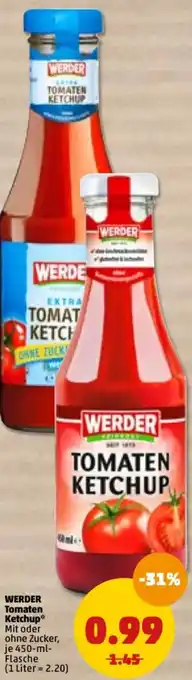 PENNY Werder Tomaten Ketchup 450ml Angebot