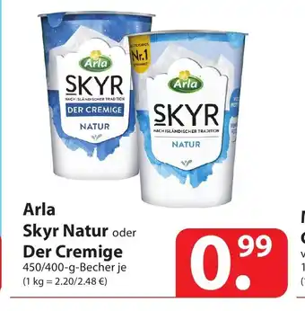 Famila Nord Ost Arla Skyr Natur oder Der Cremige 400/450 g becher Angebot