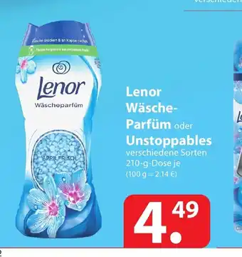 Famila Nord Ost Lenor Wasche Parfum oder Unstoppables 210 g Dose Angebot