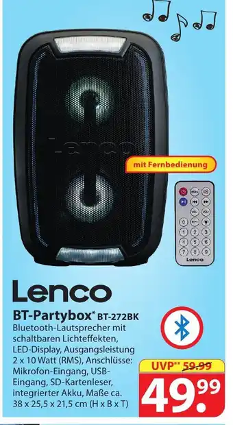 Famila Nord Ost Lenco BT-Partybox BT-272BK Angebot