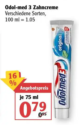 Globus Odol-med 3 Zahncreme 75ml Angebot