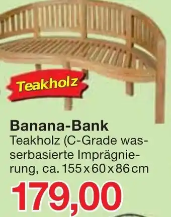 Jawoll Teakholz Banana Bank Angebot