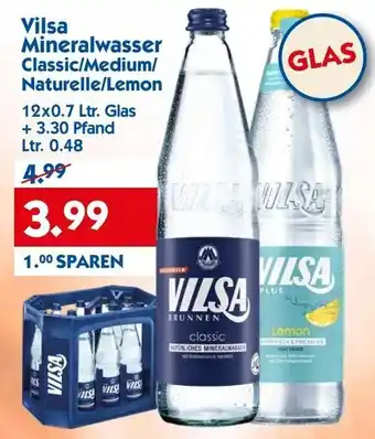 Hol'ab Getränkemarkt Vilsa Mineralwasser Classic/Medium/Naturelle/Lemon 12x0,7L Angebot