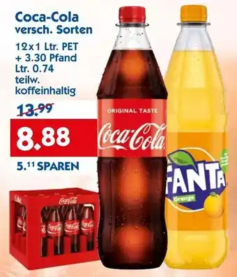 Hol'ab Getränkemarkt Coca Cola 12x1L Angebot