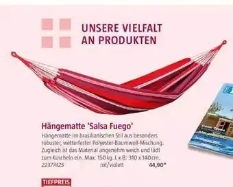 Bauhaus Hängematte „salsa Fuego“ Angebot