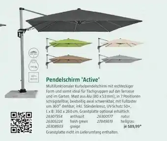 Bauhaus Pendelschirm 'active' Angebot