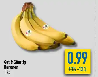 diska Gut & Gunstig Bananen 1 kg Angebot