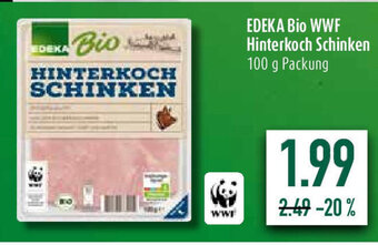 diska EDEKA Bio WWF Hinterkoch Schinken 100 g Angebot