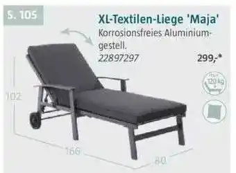 Bauhaus XL-textilen-liege „maja“ Angebot