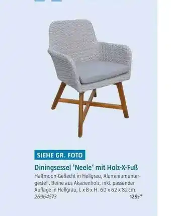 Bauhaus Diningsessel „neele“ Mit Holz-X-fuß Angebot