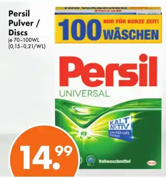 Trink und Spare Persil Pulver/Discs Angebot