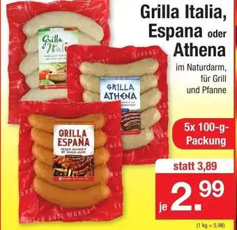 Zimmermann Grilla Italia, Espana oder Athena 5x100g Angebot