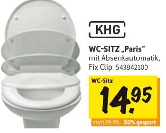 SCONTO KHG WC Sitz Paris Angebot
