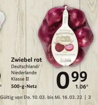 Selgros Zwiebel rot 500 g Netz Angebot