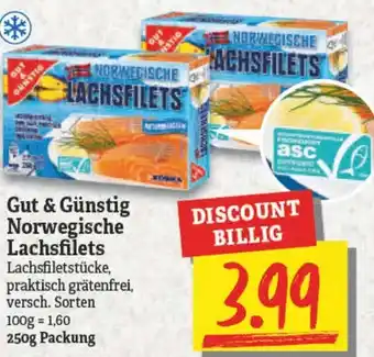 NP Discount Gut & Günstig Norwegische Lachsfilets 250g Angebot