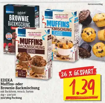 NP Discount Edeka Muffins oder Brownie Backmischung 350/380g Angebot